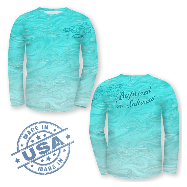 Baptized In Saltwater / Quick Dry UPF 50+ Mens Long Sleeve