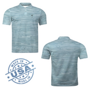 Performance Polo / Sky Swirl - UPF 50+ Mens Short Sleeve