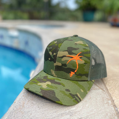 Embroidered  Palmap Trucker Hat - Camo