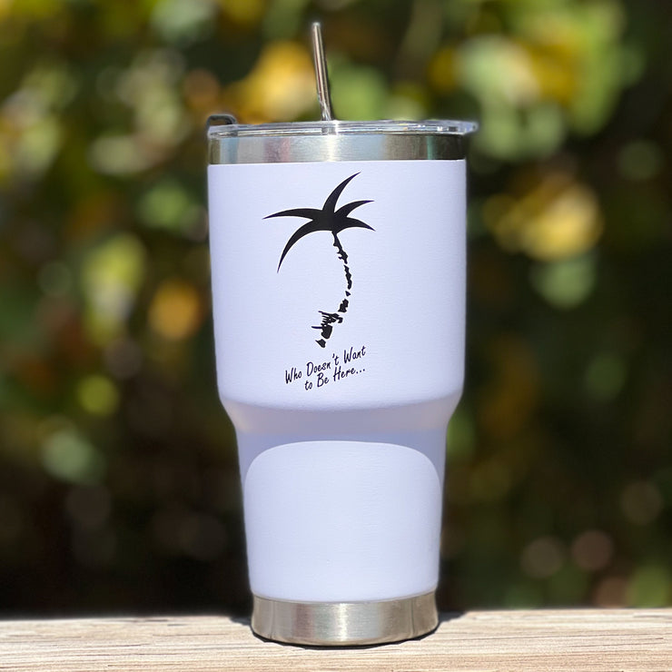 Stainless Steel Los Cayos Tumbler - White