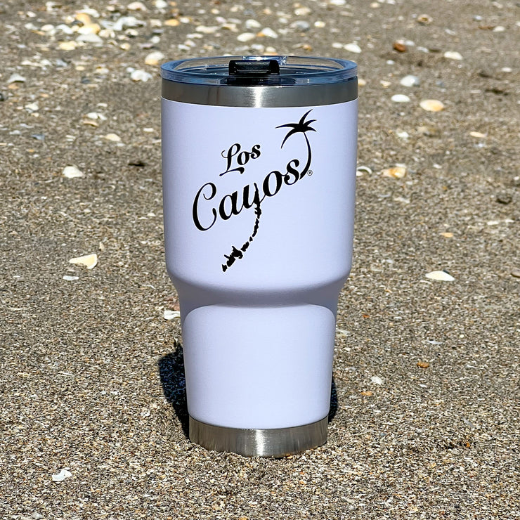 Stainless Steel Los Cayos Tumbler - White