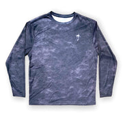 Ocean View Camo Black / Back Logo  - Quick Dry UPF 50+ Mens Long Sleeve - Wholesale
