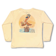 Pepé Pelican / Yellow- Quick Dry UPF 50+ Mens Long Sleeve - Wholesale