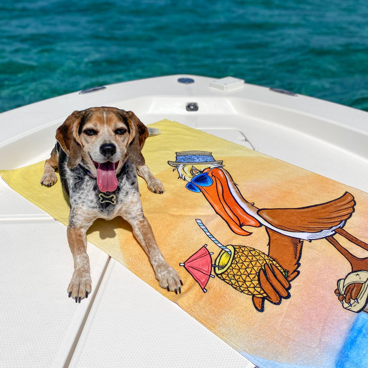 Beach Towel - Extra Large / Los Cayos Locos Pepé the Pelican - Wholesale