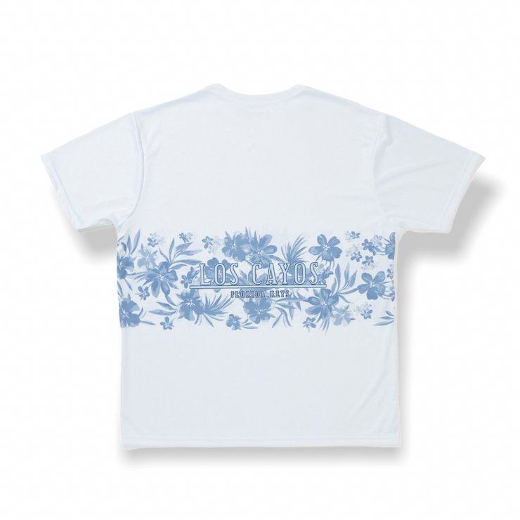 Floral Band / White - Quick Dry UPF 50+ Mens Short Sleeve - Wholesale