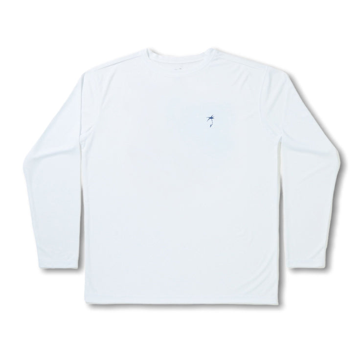 Turtle / White - Quick Dry UPF 50+ Mens Long Sleeve - Wholesale