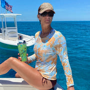 All Over Floral / Tropical - Quick Dry UPF 50+ Ladies Long Sleeve - Wholesale