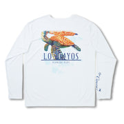 Turtle / White - Quick Dry UPF 50+ Mens Long Sleeve - Wholesale