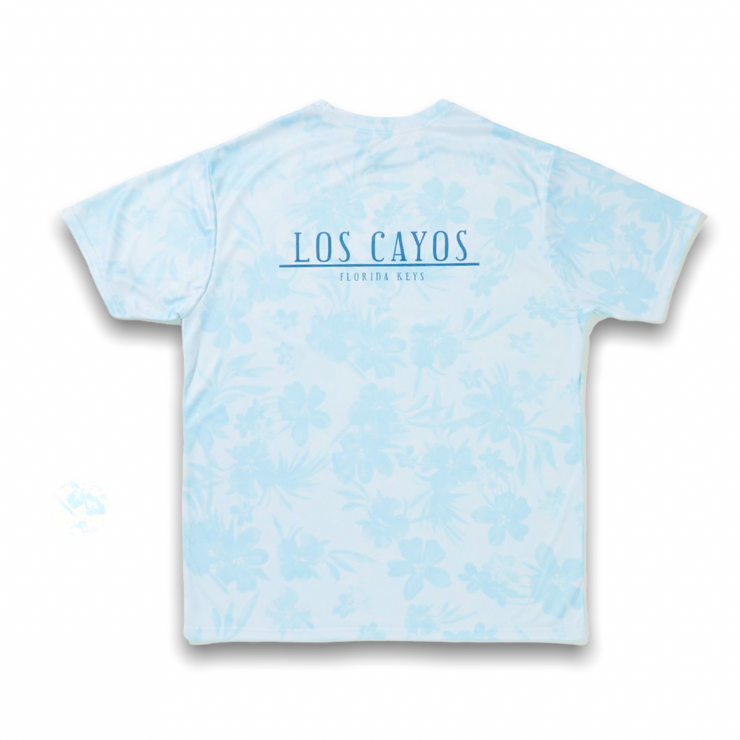 All Over Floral / White - Quick Dry UPF 50+ Mens Short Sleeve - Wholesale